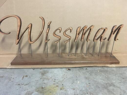 Custom wooden name sign