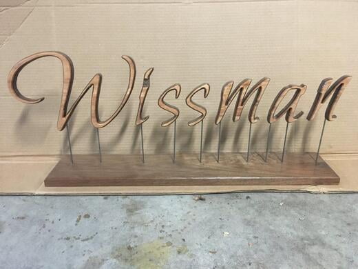 Custom wooden name sign